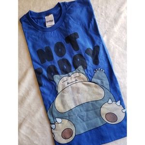 "Not Today" Snorlax Blue Pokemon T-Shirt